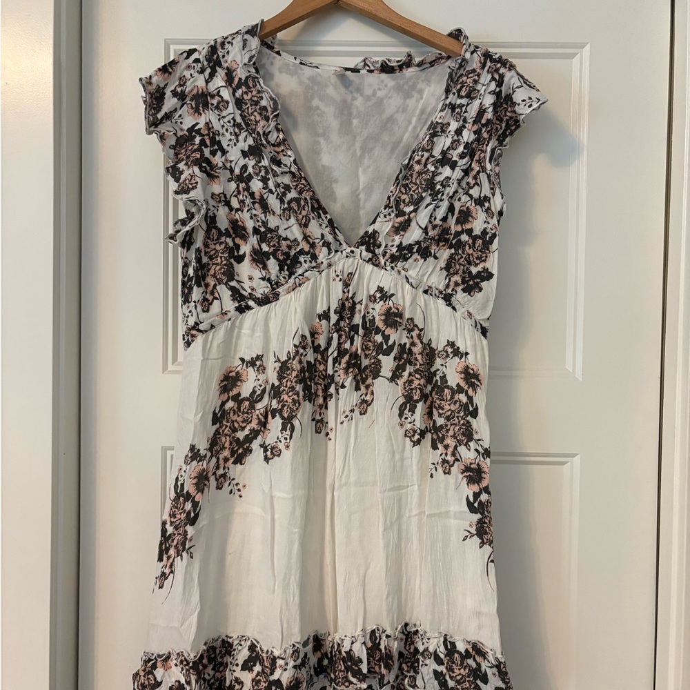 Free People - V-Neck Ruffle Dress - Picture 1 of 2